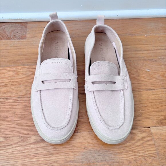 Vionic Uptown Hybrid Penny Loafer in Pink Suede - Picture 8 of 12